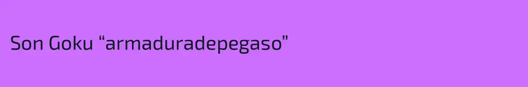 Son Goku “armaduradepegaso”